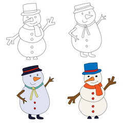 Snowman Clipart for Lovers of Winter Season. This Winter Theme Snowman Suits Christmas Celebration