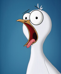 Bird in cartoon style