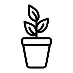 Plant Vector Line Icon Design