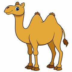 Bactrian camel, a camel has two humps, in full growth, completely, entirely, on a white background