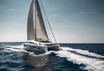 A view of a Luxury Yacht in the Ocean