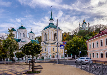 Ancient streets in the city of Kyiv.