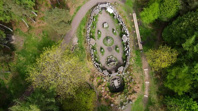 The Druids Temple in Masham UK was built to alleviate local unemployment, allowing William Danby, a wealthy landowner of the time to pay workers a shilling a day for their labour.