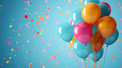Fancy party background with ballons created with Generative AI