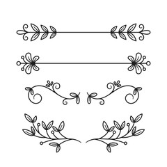 Decorative Text Dividers Monochrome Vector Set of Ornamental Elements Used To Separate Content Or Sections In Documents