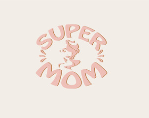 Mothers day typography letter crafts or t-shirt design vector template 