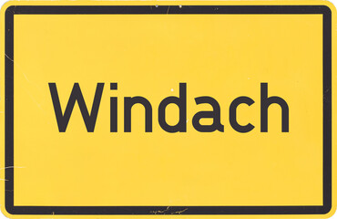 Ortsschild Windach - obrazy, fototapety, plakaty