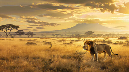  lion in the savanna