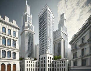 Fototapeta premium city skyscrapers