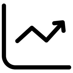 chart icon, simple vector design