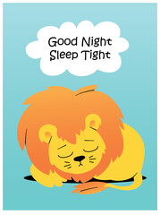good night sleep tight nursery card - 791082972