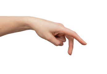 Hand gesture. Showing palm, empty sign. Abstract symbol, nonverbal communication concept. Isolated, transparent png