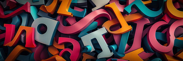 colorful letters background
