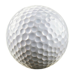 A picture of a golf ball, isolated on white, cut out