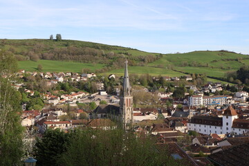 Vue d'ensemble de la ville, ville de Aurillac, département du Cantal, France