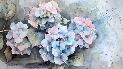 Hydrangea Watercolour