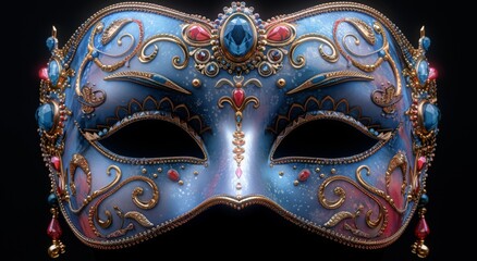 venetian mask with feathers