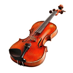 Fototapeta na wymiar A picture of a violin, isolated on white, cut out