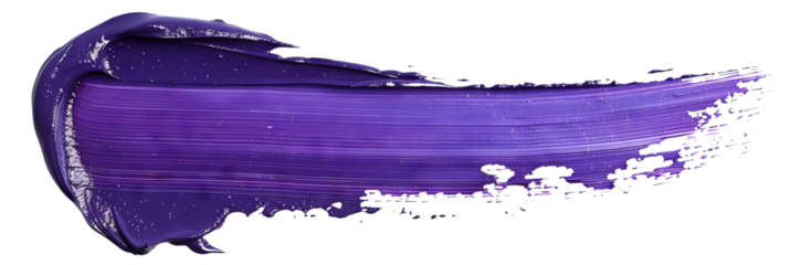 Purple stroke of paint, isolated on white, cut out