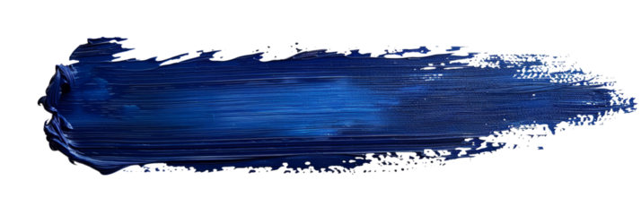Navy stroke of paint, isolated on white, cut out