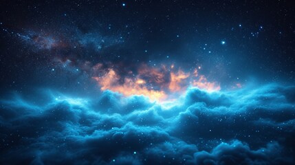 Starry sky, Beautiful color Space abstract background.