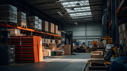 warehouse with boxes