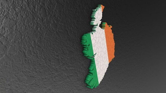 Ireland map 3d. 3d map of Ireland.