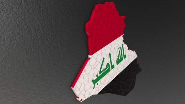 Iraq map 3d. 3d map of Iraq.