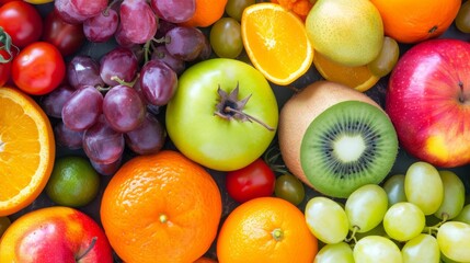 Background of healthy fresh fruits with space for text