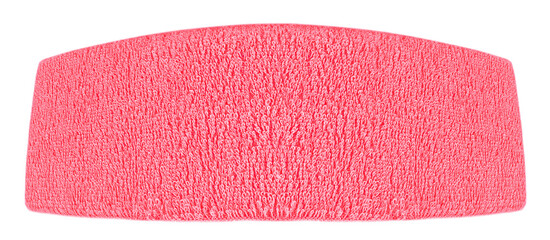 Wide training headband isolated on a white background. Pink sport headband. Hair accessories for...