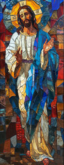 Stained Glass Artwork of Jesus

