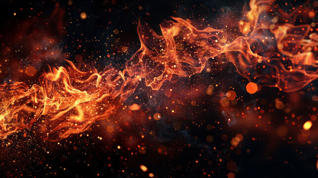 A long, fiery stream of sparks is shown in the image