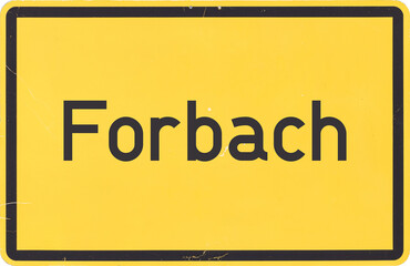 Ortsschild Forbach
