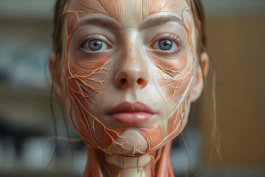 parasympathetic nervous system of woman, super realistic and possitive