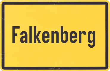 Ortsschild Falkenberg - obrazy, fototapety, plakaty