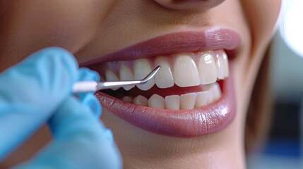 Dentist examining quality of manufactured teeth whitening splints for optimal results
