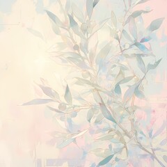 Luscious olive branch bathed in a soft pink glow - A captivating culinary icon for your projects.