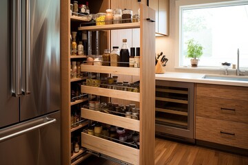 Space-Saving Tiny House Designs: Pull-Out Pantry & Compact Kitchen Storage Genius