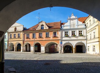 Domazlice town square, South Bohemia, Czech Republic