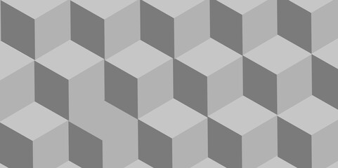 Abstract grey square cubes geometric tile and mosaic wall or grid backdrop hexagon technology wallpaper background.