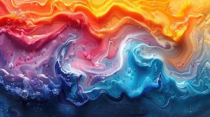 Abstract swirls of colorful paint on a canvas, evoking a sense of creativity and artistic expression