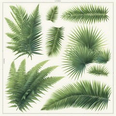 Striking Display of Vibrant Fern Leaves with Sharp Detail