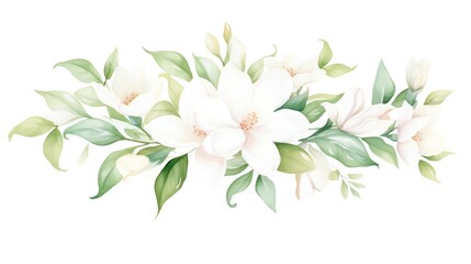 Floral jasmine and gardenia painting, perfect for a bathroom or powder room, filling the space with delicate, sweet fragrances and lush visuals