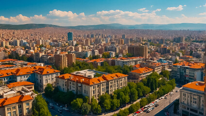Naklejka premium Stunning Ankara Türkiye city landscape