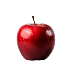 A single red apple. Isolated on transparent background.