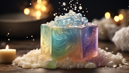 Obraz na płótnie Canvas bath soap with beautiful look