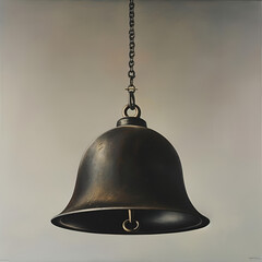 old bell on a white background
