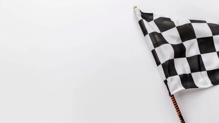 Checkered pencil on white surface, indicating creativity or planning