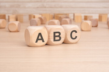 the word cubes formed ABC It's an abbreviation for Always Be Closing