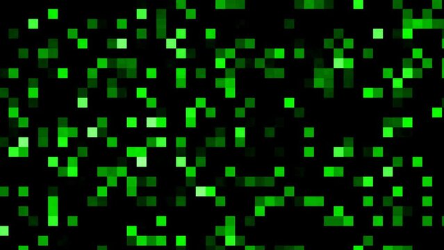 Digital mosaic technology background. Abstract moving light. Pixel dots in motion. Digital loop animated background	
